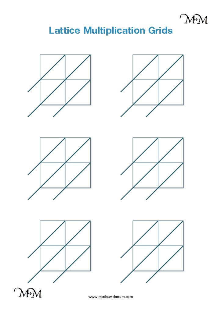 Lattice Multiplication Method Maths With Mum